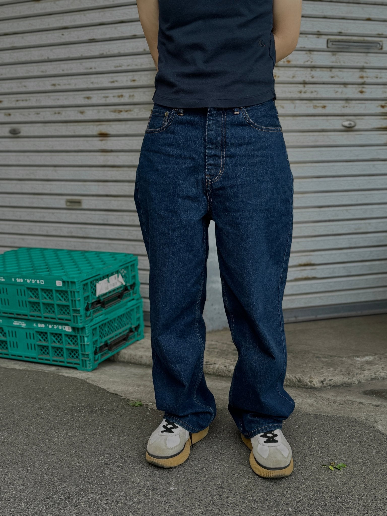 【indigo】wide straight jeans - small potatoes